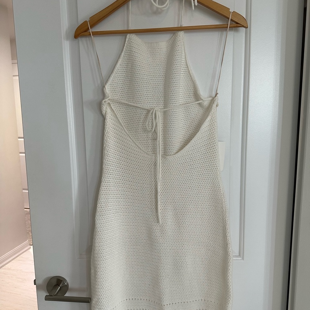Aritzia Wilfred Crochet Halter Dress Size Medium - Picture 10 of 13